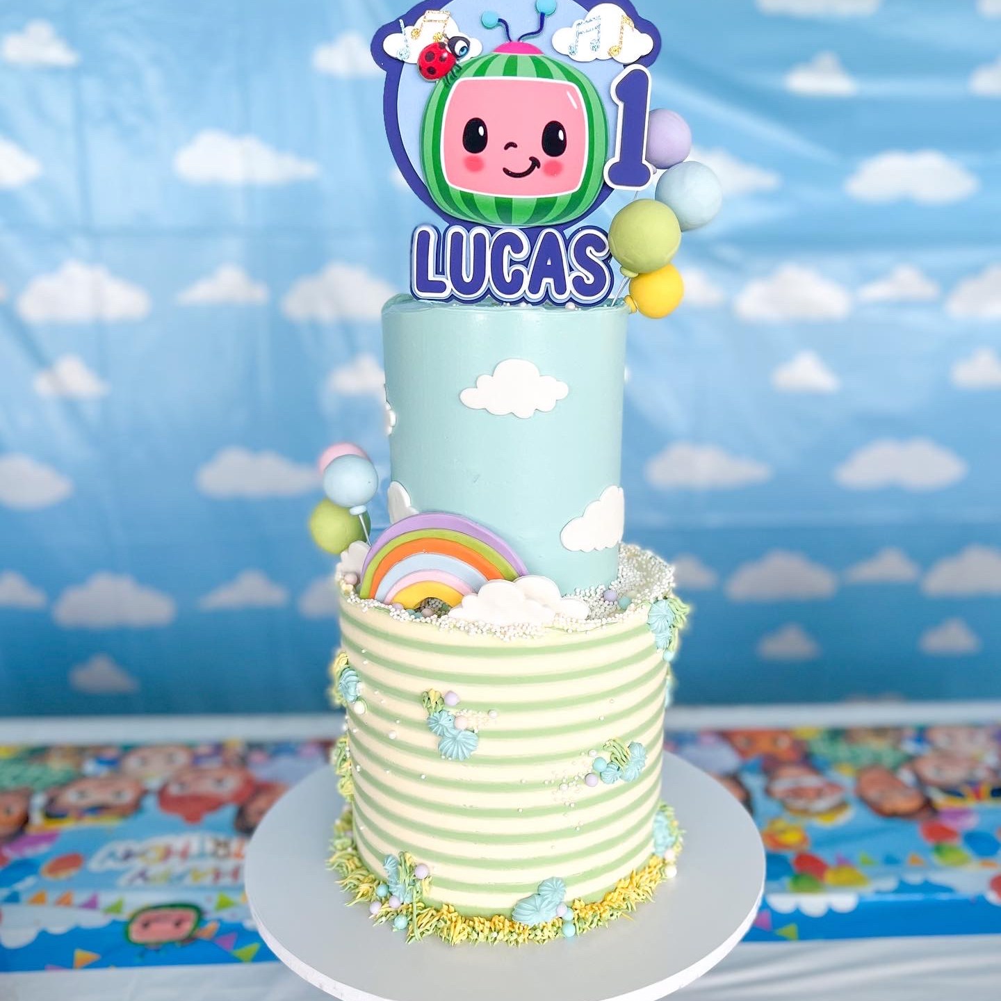 Custom Cocomelon birthday cake for kids party in Sydney