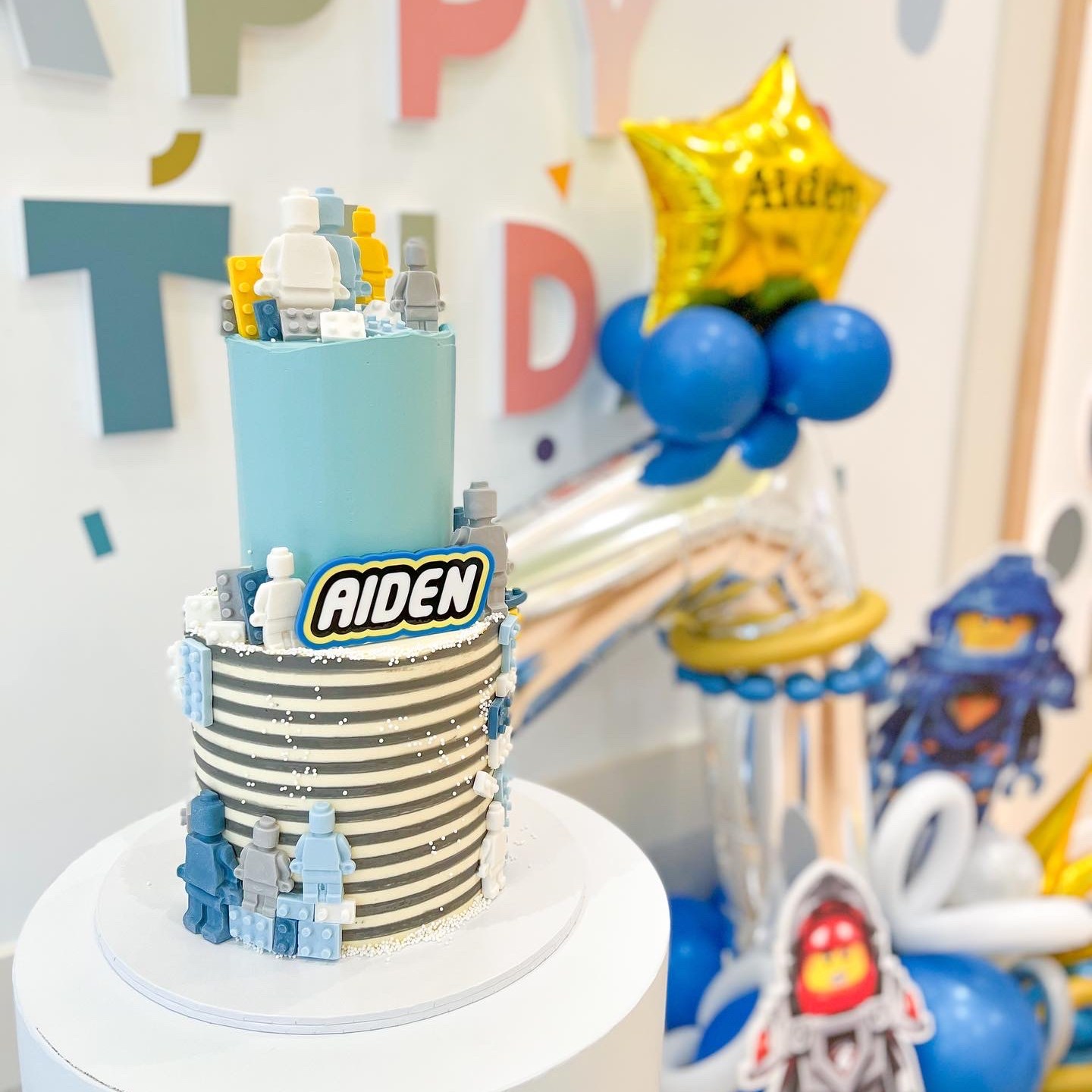 Custom character cake Lego for birthday party