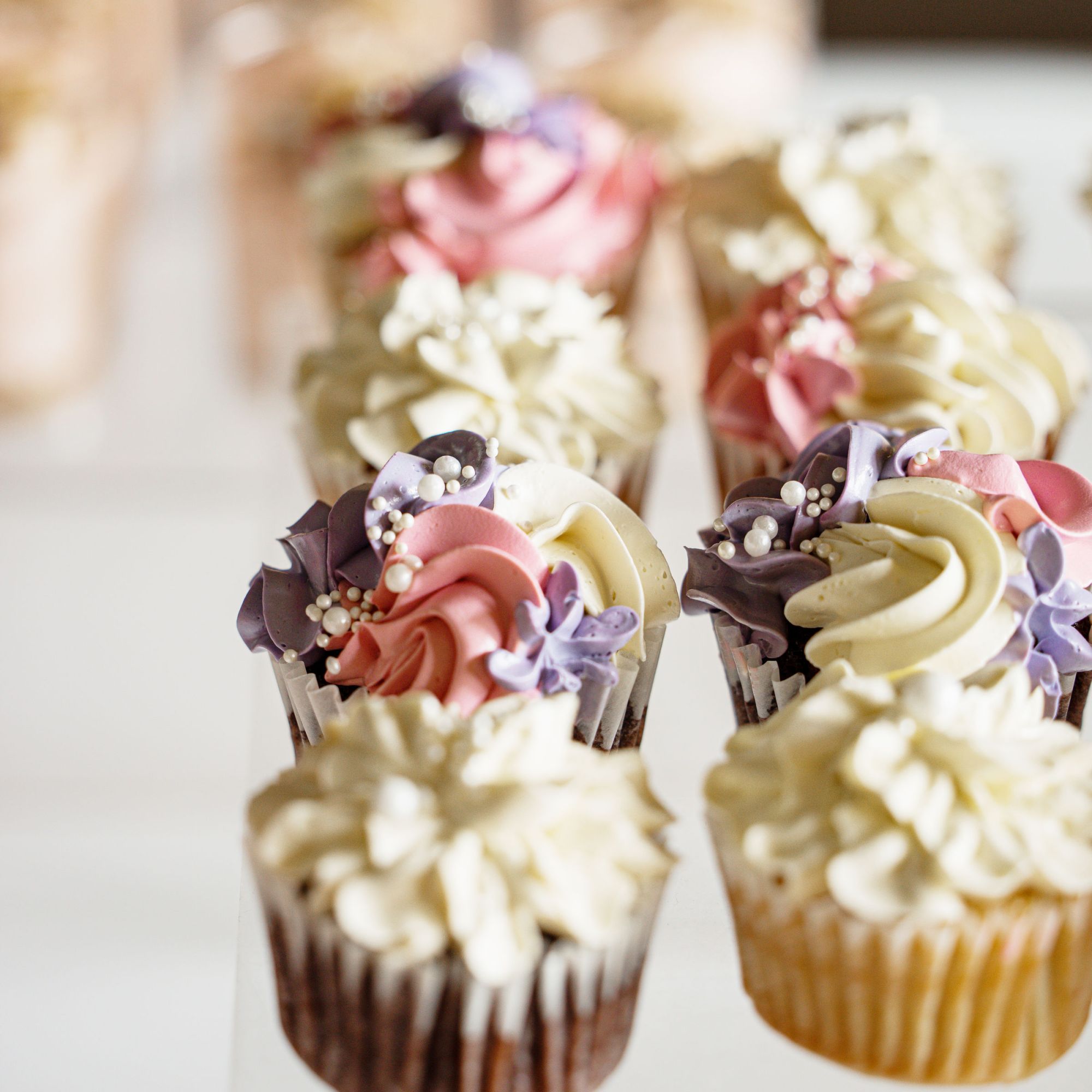 Beautiful pink cupcakes